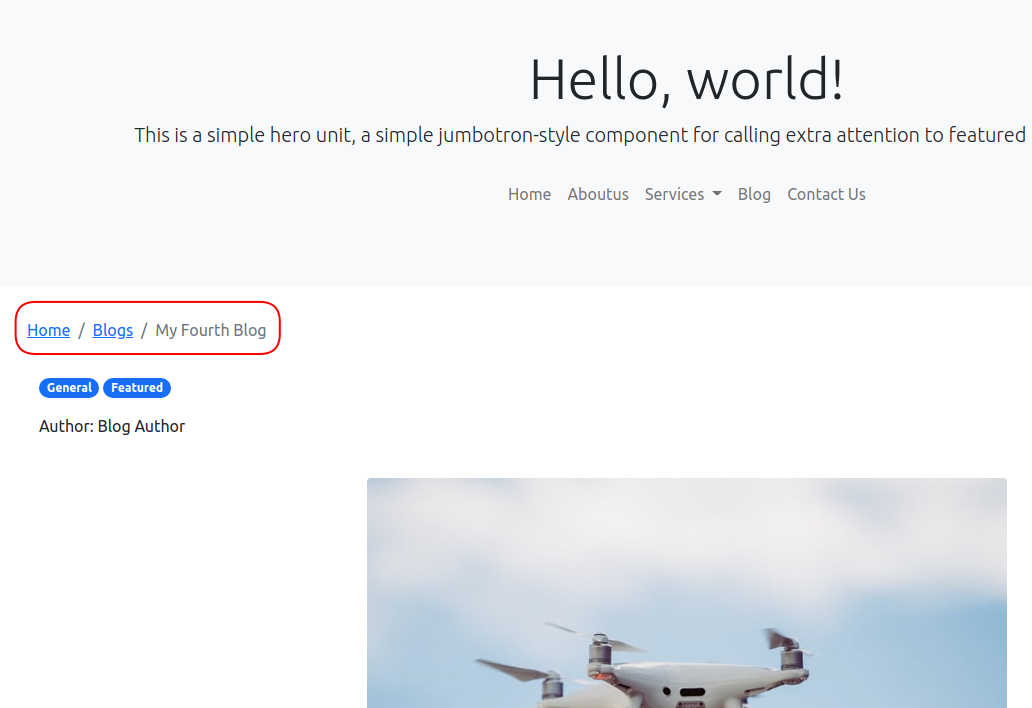Breadcrumb Navigation