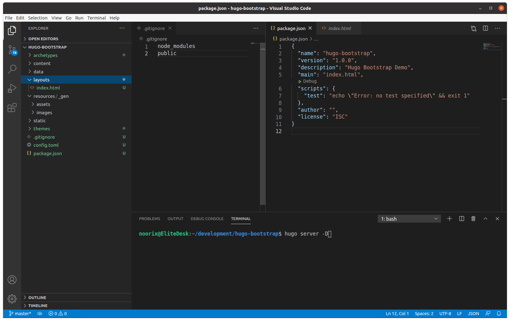 vscdode project init